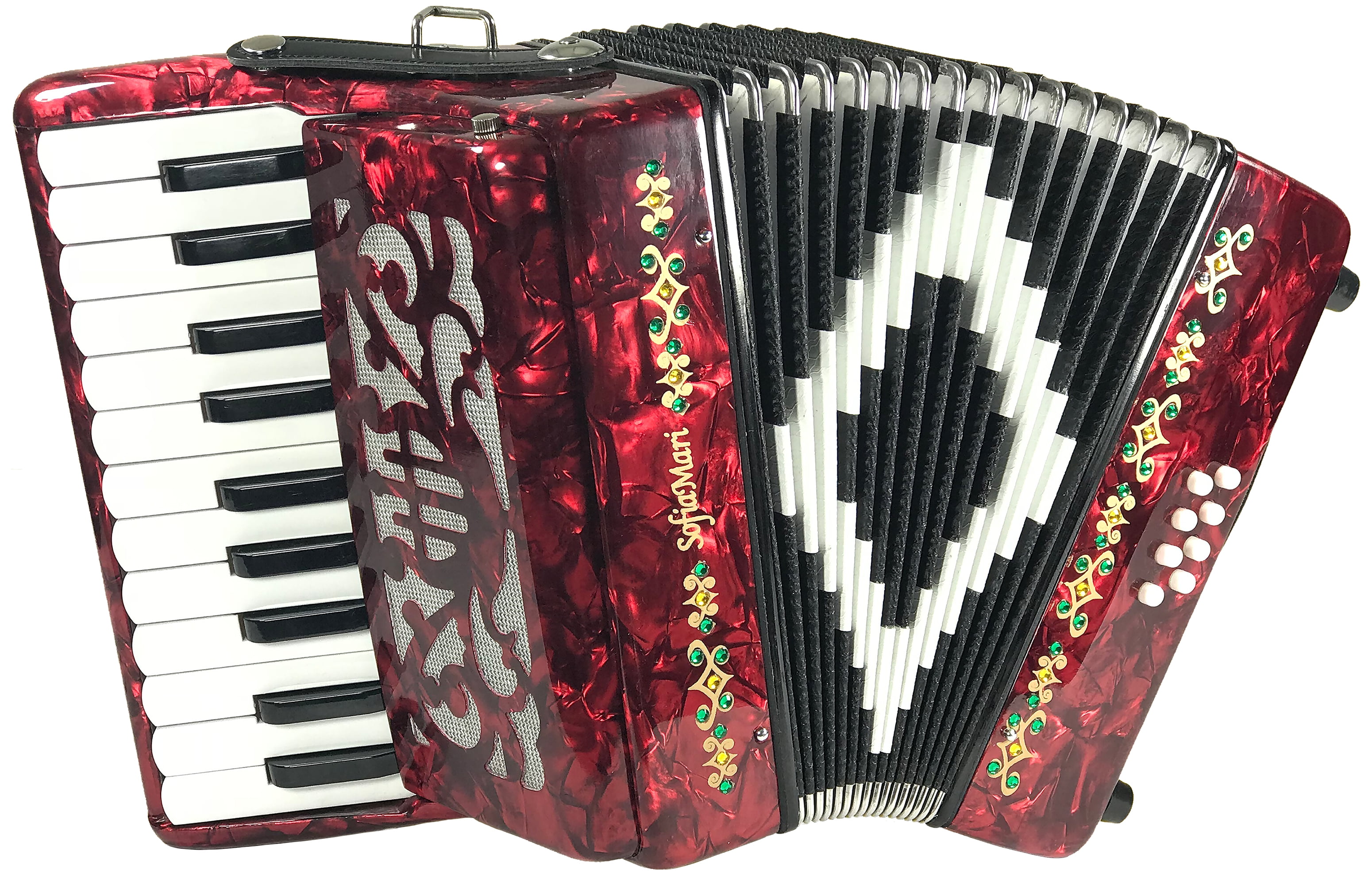SofiaMari Mini Traveler Accordion in Red Pearl