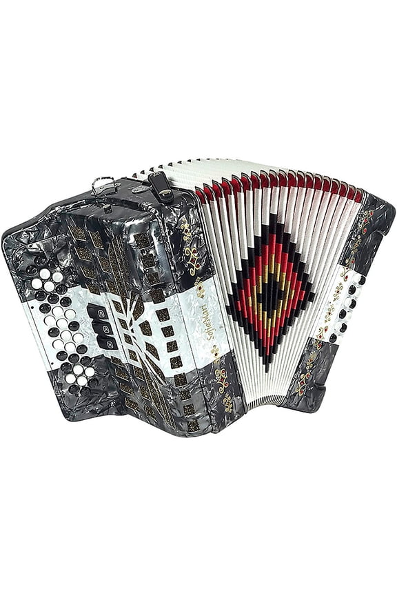 NSM-3412 34-Button 12 Bass Accordion FBE Gray/White/Gray
