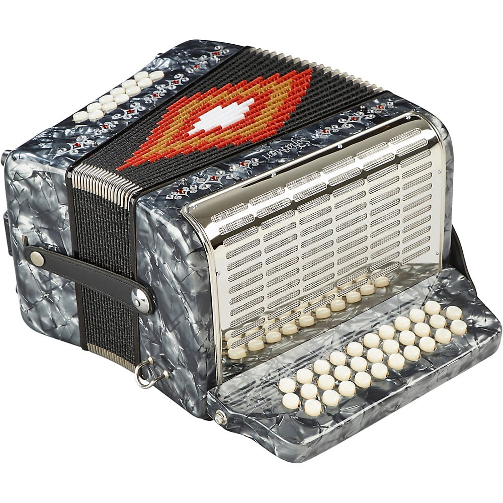 SofiaMari SM-3112 31-Button 12 Bass Accordion GCF Gray Pearl