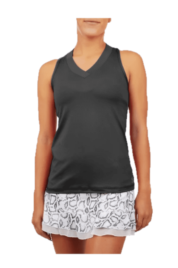 Women's Athletic Racerback Tank Top (Grey, Small)