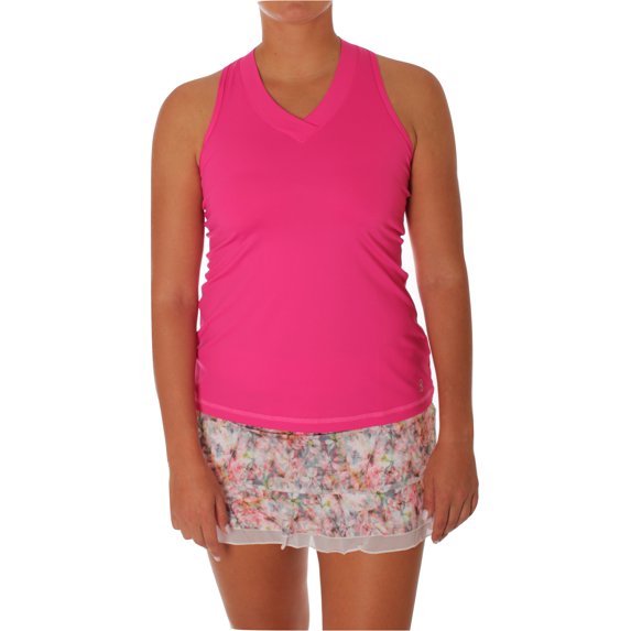 Sofibella Women's Athletic Racerback Tank Top (Magenta, X-Small)