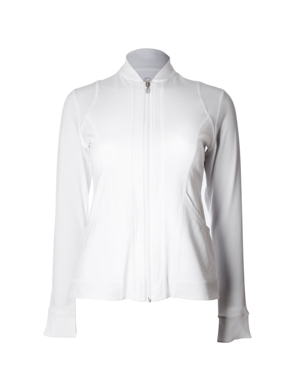 Women's Moto Jacket (White, Large)
