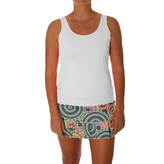 Sofibella Women's X Tank Top (White, Medium)
