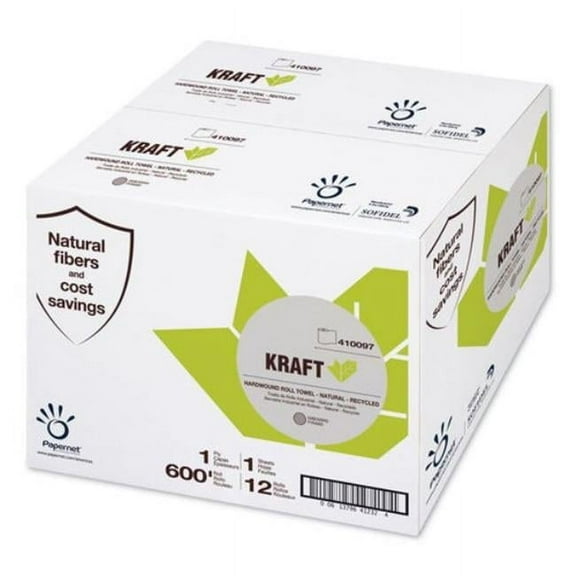 Sofidel Heavenly Soft Hardwound Paper Towel - Kraft - 7 in. x 600 ft. - Brown - 12 Rolls
