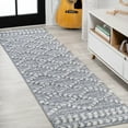thumbnail image 1 of JONATHAN Y SANTA THERESA 2 x 8 Runner Rug, Sofie Moroccan Trellis - Gray/Cream, SNT102A-28, 1 of 7