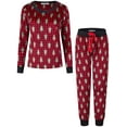 thumbnail image 1 of SofiePJ, Women's, Warm Dimple Fleece Pajama Gift Set, Black Red, S, 1 of 5