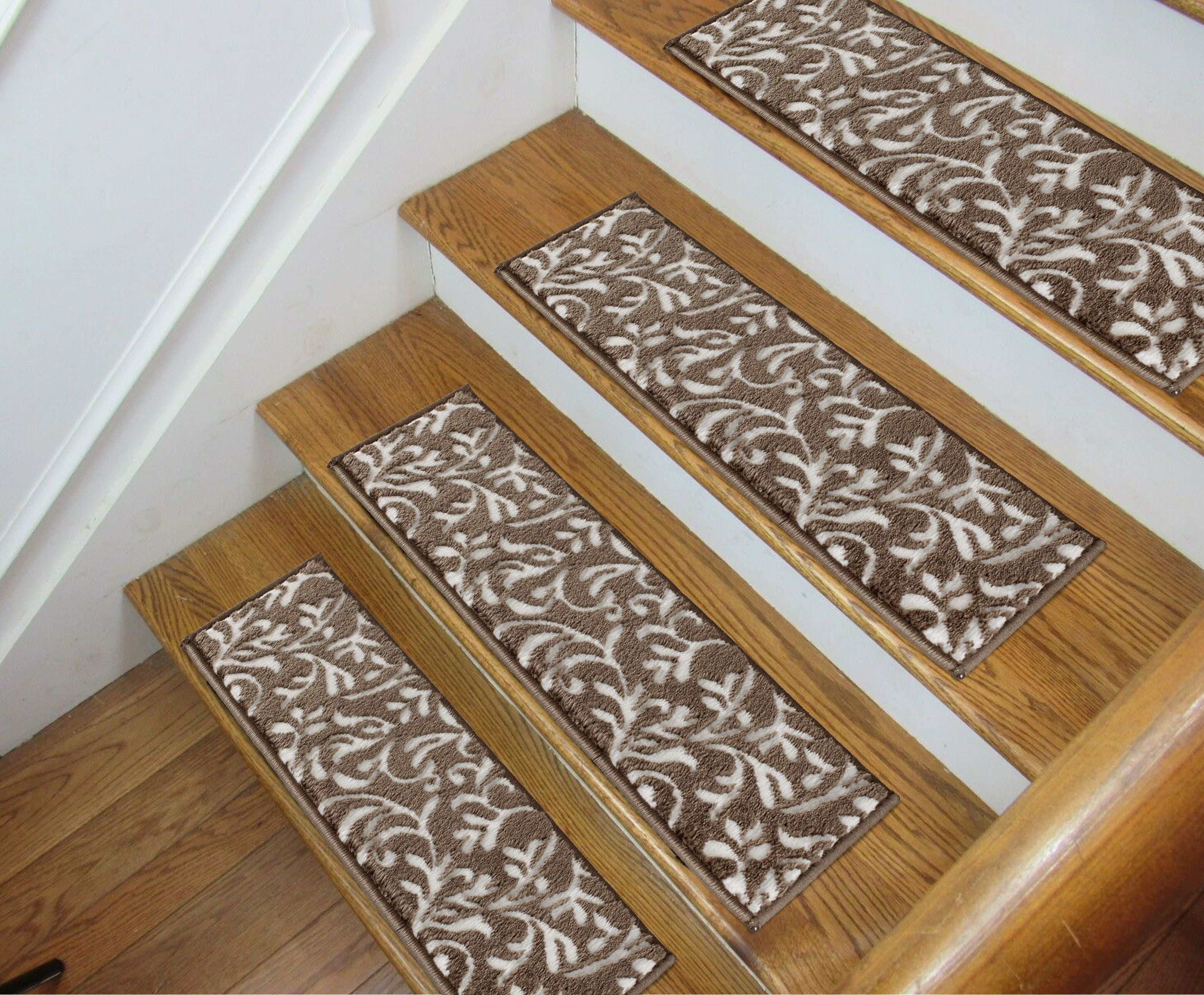 Sofihas Brown Stair Treads, Pack of 13, Carpet Stair Treads, Primrose