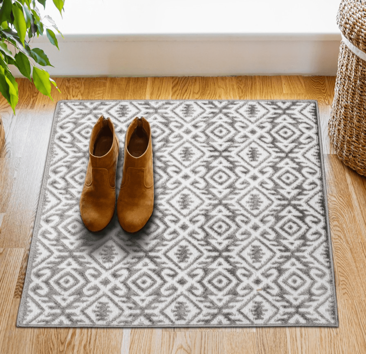 Sofihas Indoor Door Mat, 30"x 30" Non Slip Machine Washable Entrance