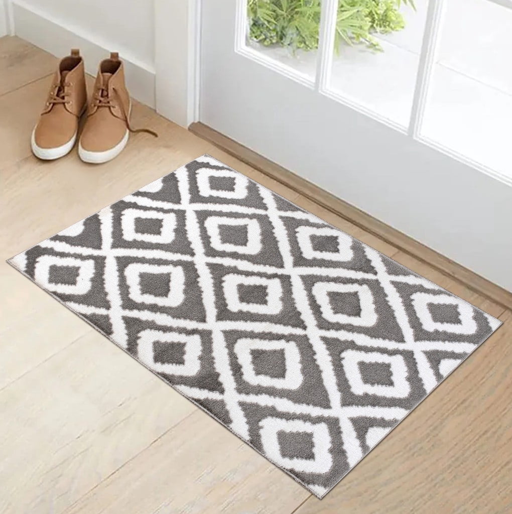 Doormats Set Sofihas Modern Floral Design Door Mat Runner Set - 2 Piece Rug Mat Set ...