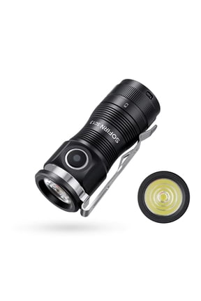 SC13 1300 Lumens Mini Flashlight USB-C Rechargeable, 519A 5000K LED 1100 Lumen Powerful EDC Keychain Light, IPX8 Waterproof & Magnetic, Portable Keyring Flashlight for Camping Hiking