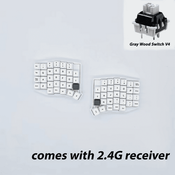 Sofle Split Keyboard 2.4G Wireless Hotswap VIAL Ergonomics Sofle Split Keyboard Kit With 2.4G Receiver Customize Gamer Accessory