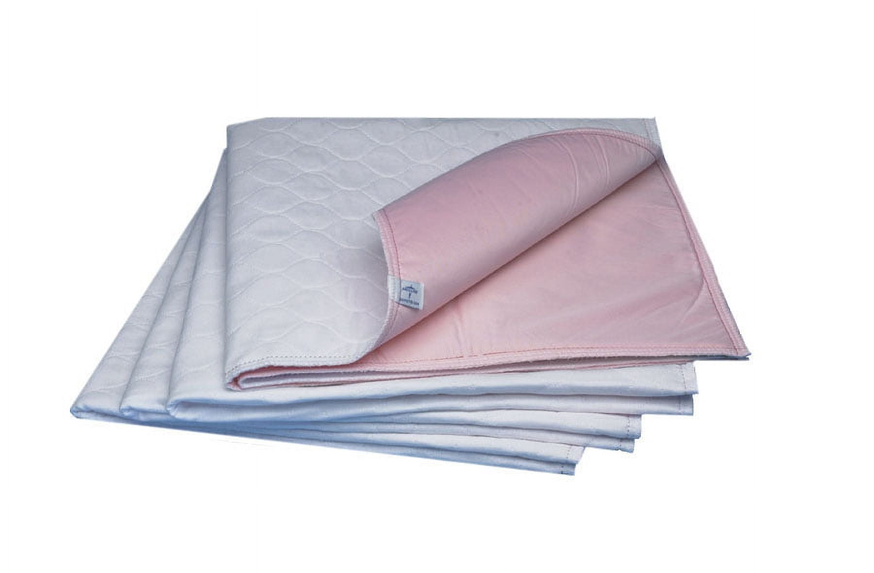 Medline Softnit 300 Reusable & Washable Underpads, 34 x36, Pink, 4 Count  