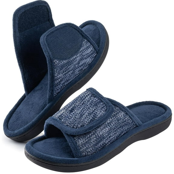 Sofora by RockDoves Men's Adjustable Wrap Memory Foam Slide Slipper