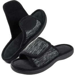 Open Toe Mens Tempurpedic Slippers DL Adjustable Mens Slippers