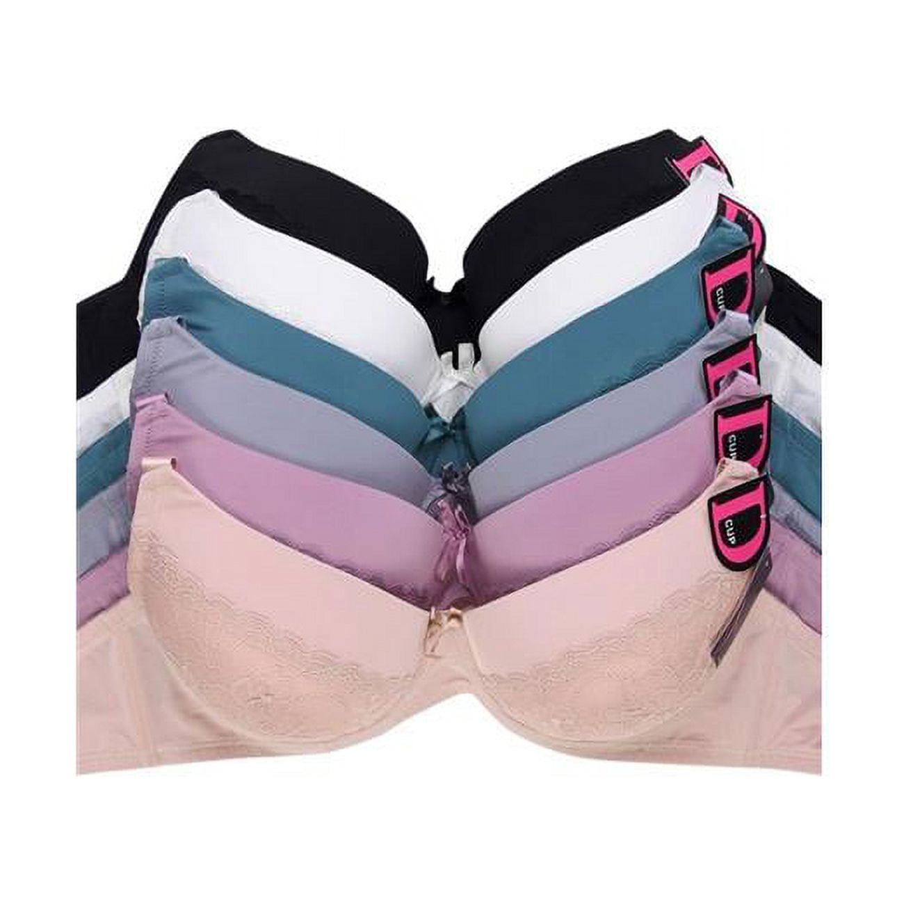 Sofra BR4311PLD - 40D Womens Full Coverage Bra - D Cup Style Intimate ...