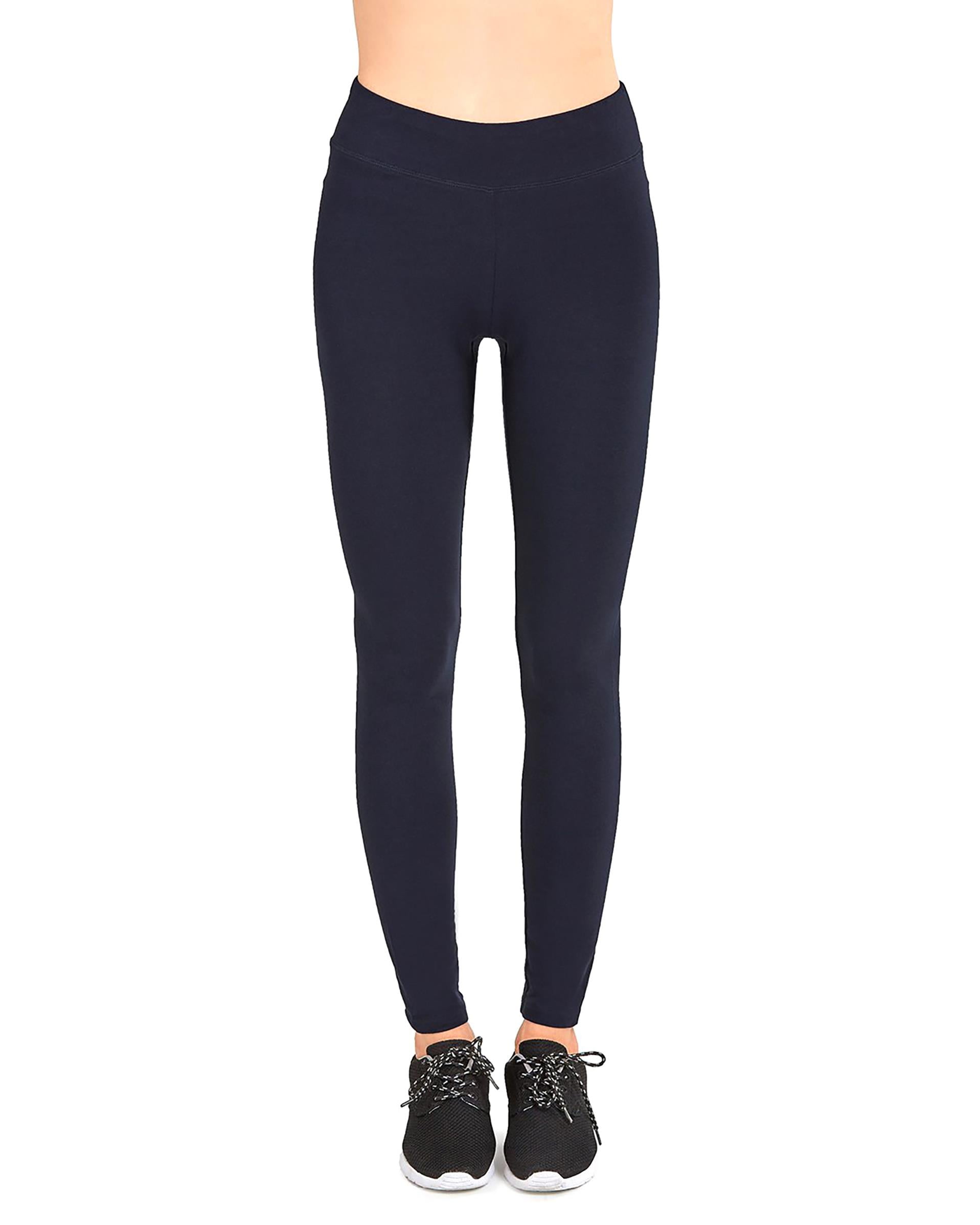 DailyWear Womens Solid Knee Length Short Yoga Cotton Leggings Black, 3Xlarge
