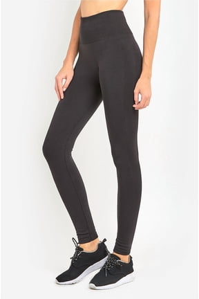 Plus Size High Waist Fleece Lined Extra Wide Band Seamless Winter Leggings (Fits XL to 3XL)