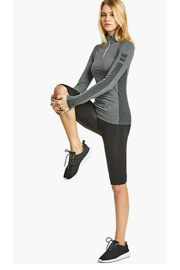 Pullover Shirt - Ladies 1/4 Zip Active Pullover, Heather Medium