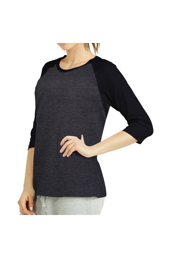 Women Jersey Raglan 3/4 Sleeve Baseball Tee Shirts Top