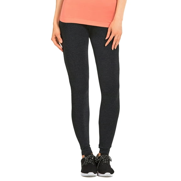 Sofra Women & Plus Cotton High Waist Full Length Cotton Workout Leggings (Charcoal, L)