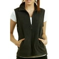 thumbnail image 1 of Sofra Women & Plus Lightweight Full Zip Up Soft Fleece Zippered Vest (Charcoal, L), 1 of 4