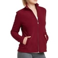thumbnail image 1 of Sofra Women & Plus Polar Fleece Full Zip Up Winter Warm Jacket (Burgundy, 3XL), 1 of 3