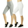 thumbnail image 1 of Sofra Women & Plus Wide Wastband Active Stretch Workout 21" Cotton Biker Shorts (S-3XL), 1 of 4