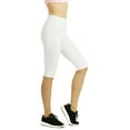thumbnail image 1 of Sofra Women & Plus Wide Wastband Active Stretch Workout 21" Cotton Biker Shorts (S-3XL), 1 of 4
