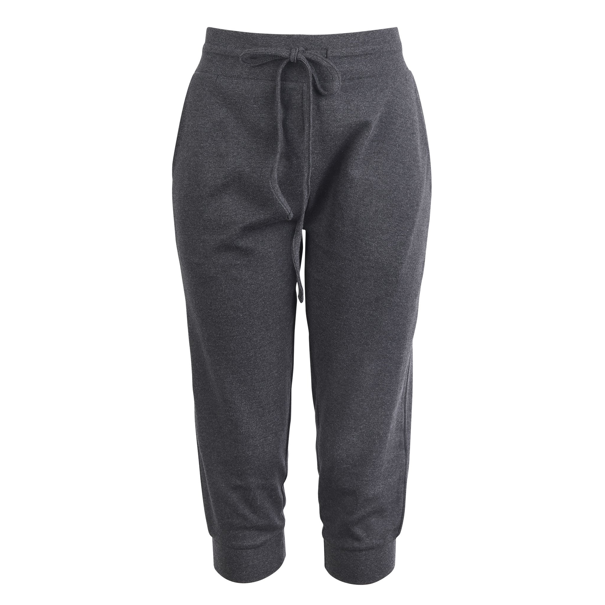 Sofra Women's Capri Jogger Pants with Side Pockets for Yoga Running