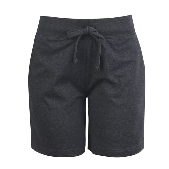 Sofra Women's Cotton Pajama Lounge Running Shorts with Pockets Pack of 2 Heather Charcoal