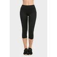 thumbnail image 1 of Sofra Women's Essential Workout Active Running Capri Leggings with Side Pockets, 1 of 4