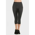 thumbnail image 1 of Sofra Women's Essential Workout Active Running Capri Leggings with Side Pockets, 1 of 3