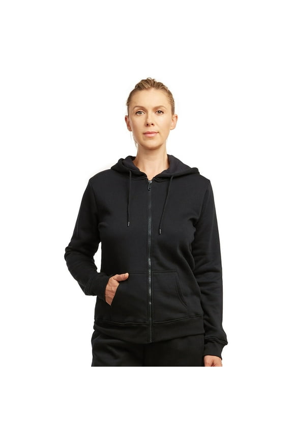 Women's Fleece Lining Hoodie Zip-Up Front Warm Jacket