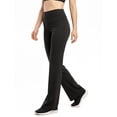 thumbnail image 1 of Sofra Women's High Waist Flare Leggings Yoga Pants with Stretch Fit M, Black, 1 of 3