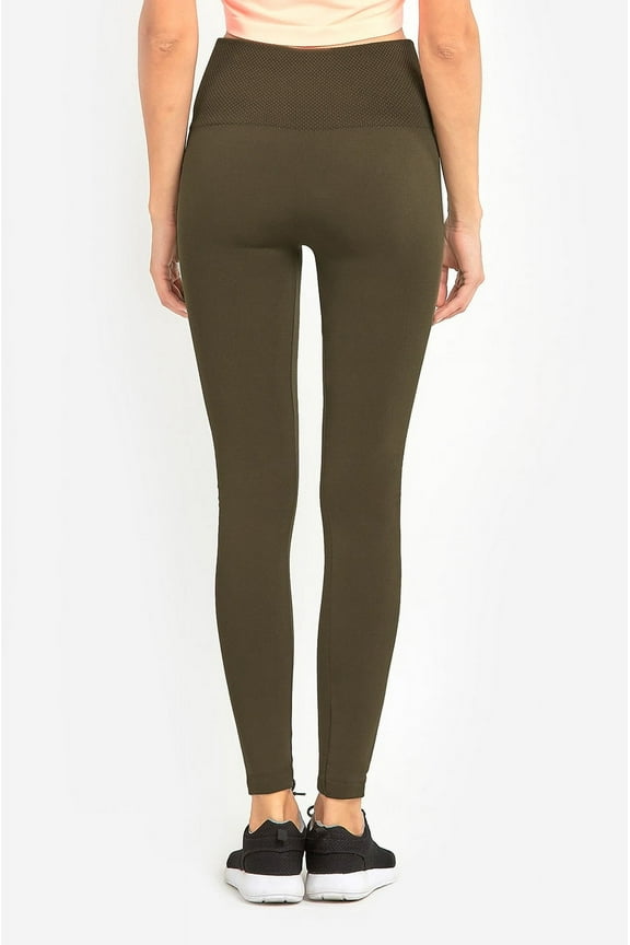 Women's High Waist Fleece Lined Extra Wide Band Seamless Winter Leggings