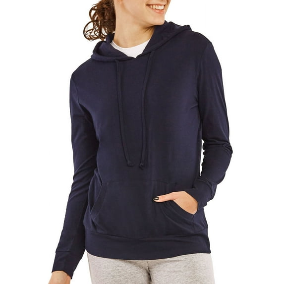 Sofra Women's Lightweight Cotton Long Sleeve Pullover Thin Hoodie Jacket