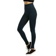 Sofra Women's & Plus One Size Seamless High Waist Extra-Wide Banded Ankle Length Leggings