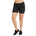 thumbnail image 1 of Sofra Women's Plus Size Ribbed Waistband 12" Biker Workout Shorts, 1 of 3