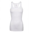 thumbnail image 1 of Sofra Women's Ribbed Knit Racerback Cotton Active Tank Top, 1 of 1