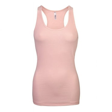 Sofra Women's Ribbed Knit Racerback Cotton Active Tank Top