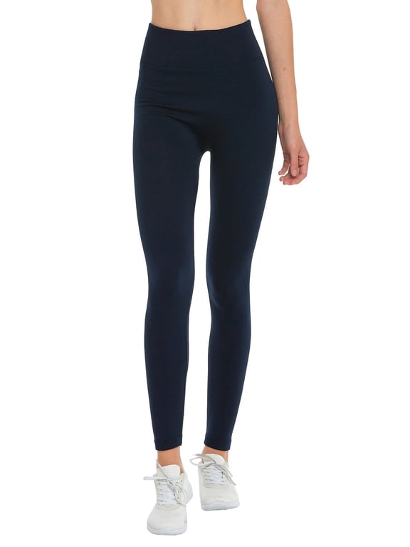 Women's Seamless High Waist Fleece Lined Warm Winter Leggings (Fits Small to Large)