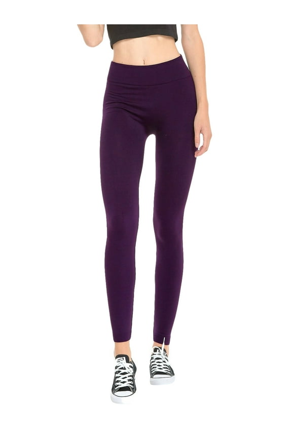 Women's Seamless High Waist Fleece Lined Warm Winter Leggings (Fits Small to Large)