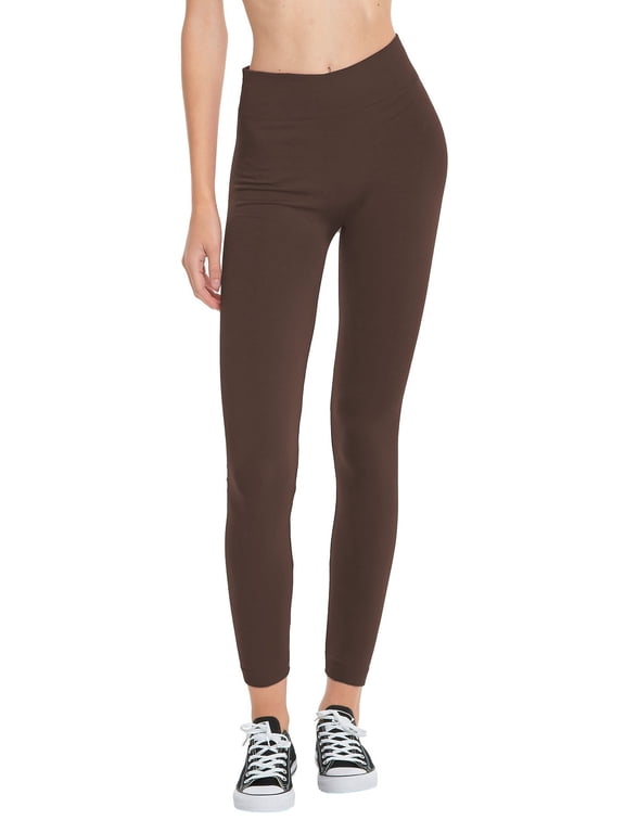 Women's Seamless High Waist Fleece Lined Warm Winter Leggings (Fits Small to Large)