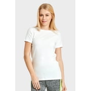 Sofra Womens Short Sleeve Classic Fit Crew Neck T-Shirt Top