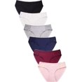 thumbnail image 1 of Sofra Women's Soft Cotton Bikini Panty Pack of 6 - Various Styles, 1 of 2