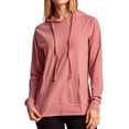 thumbnail image 1 of Sofra Women's Thin Cotton Pullover Hoodie Sweater L, Mauve Rose, 1 of 4