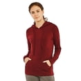 thumbnail image 1 of Sofra Womens Zip Up Hoodie Soft Cotton Jacket Sportswear, Burgundy Hoodie, Size: Large, 1 of 4