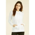 thumbnail image 1 of Sofra Womens Zip Up Hoodie Soft Cotton Jacket Sportswear, White Hoodie, Size: Large, 1 of 4