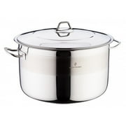 Sofram 18/10 Stainless Steel JUMBO Deep Kettle Stock Pot w/ Lid 22.2Qt