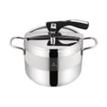 thumbnail image 1 of Sofram Stainless Steel Pressure Cooker 6.3 Qt (6 L) Steamer Cooker Stovetop Instant Cooking Pot Induction Safe, Silver Color, 1 of 10
